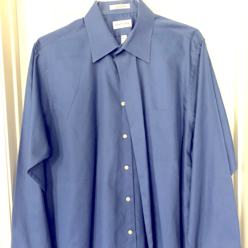 Mens Van Heusen Dress Shirt sz Lg excellent used condition